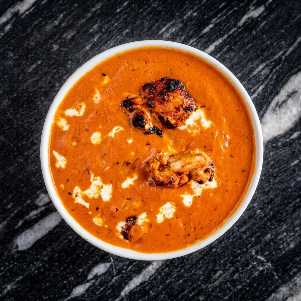 Butter chicken curry at Hyderabad Biryani House Indian restaurant Vancouver