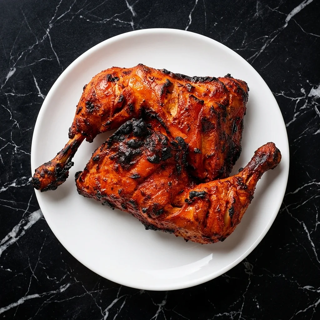 Tandoori chicken at Hyderabad Biryani House Indian restaurant Vancouver